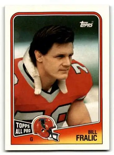 1988 Topps #388 Bill Fralic Atlanta Falcons Football Card with original gloss finish