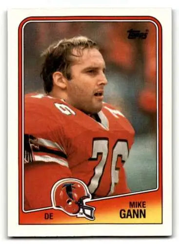 1988 Topps #390 Mike Gann Atlanta Falcons Football Card with original gloss finish
