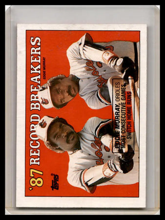 Eddie Murray baseball card from 1987 showcasing Baltimore Orioles and baseball history