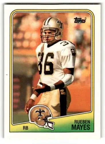Reuben Mayes 1988 Topps #56 Orleans Saints football card with original gloss quality