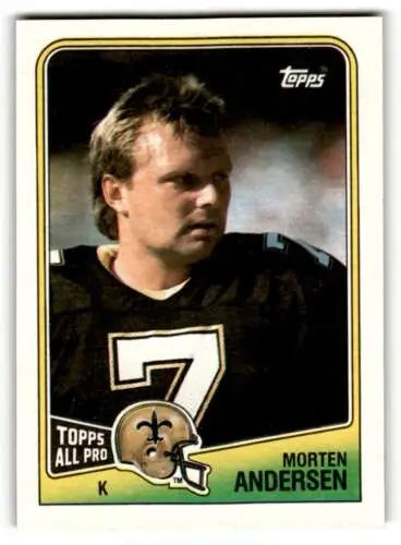 1988 Topps #61 Morten Andersen New Orleans Saints Football Card with original gloss