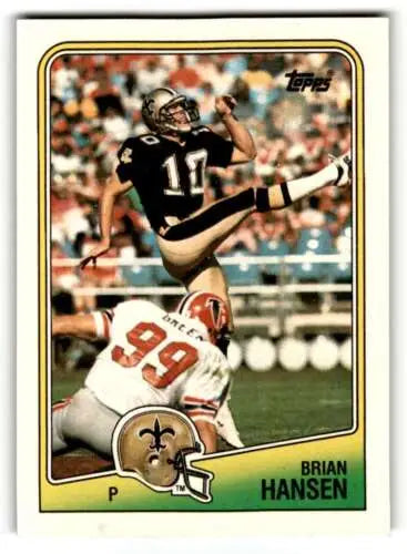 1988 Topps #62 Brian Hansen New Orleans Saints Football Card with original gloss
