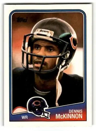 Dennis McKinnon Chicago Bears football card with original gloss from 1988 Topps