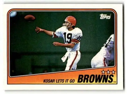 1988 Topps #85 Browns Team Leaders Bernie Kosar TL Cleveland original gloss football card