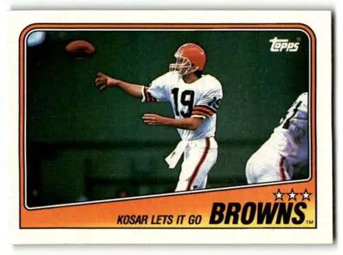 1988 Topps #85 Browns Team Leaders Bernie Kosar TL Cleveland original gloss football card