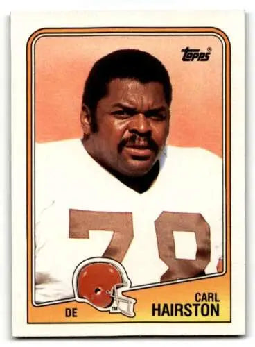 Carl Hairston Cleveland Browns football card with original gloss, 1988 Topps #95
