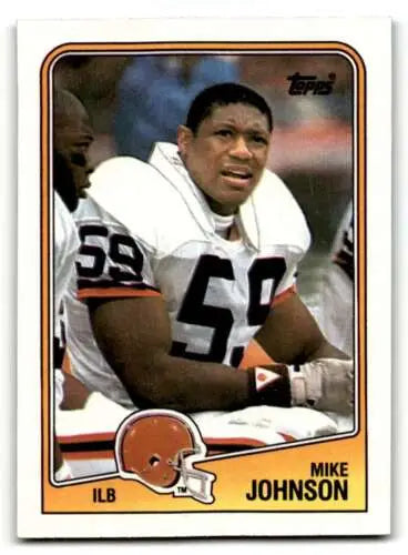 Mike Johnson Cleveland Browns football card 1988 Topps original gloss EX/NM