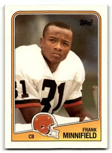 Frank Minnifield Cleveland Browns football card with original gloss from 1988 Topps