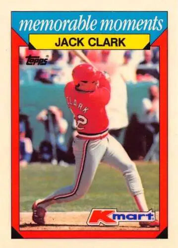 Jack Clark baseball card from 1988 Topps K-Mart Memorable Moments with original gloss