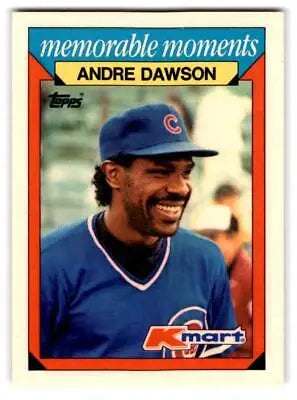 Andre Dawson baseball card from 1988 Topps Kmart Memorable Moments collection