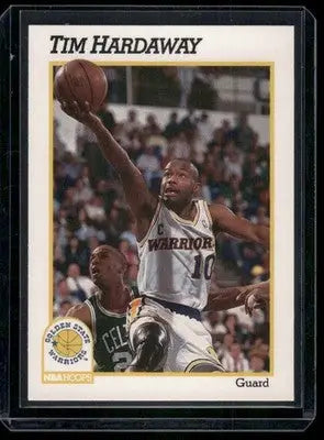Vintage NBA Hoops Tim Hardaway trading card from 1989-90 season featuring Hoops Tim Hardaway