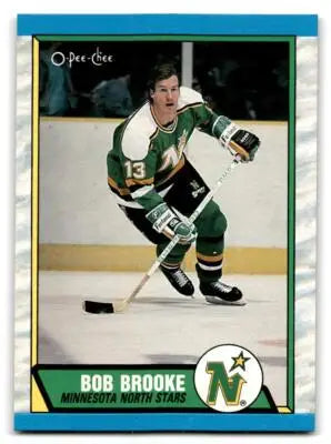 Bob Brooke hockey card from 1989-90 O-Pee-Chee Minnesota North Stars collection