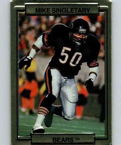 1989 Action Packed Test #9 Mike Singletary football card in original gloss, near mint condition
