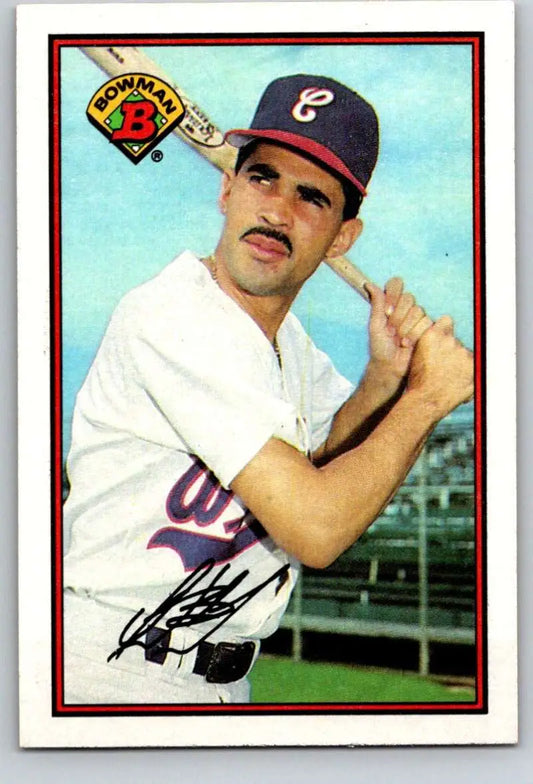 Ozzie Guillen 1989 Bowman Baseball Card of the Chicago White Sox in white uniform