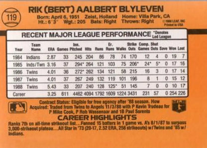 Bert Blyleven Minnesota Twins baseball card showcasing MLB statistics and career highlights
