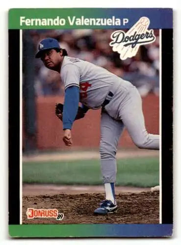 1989 Donruss #250 Fernando Valenzuela Los Angeles Dodgers card with original gloss effect