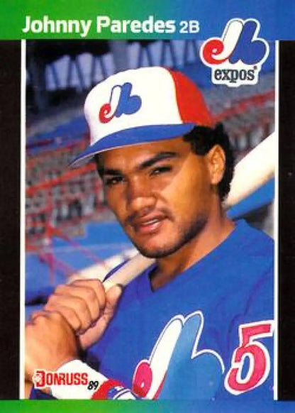 Montreal Expos Johnny Paredes rookie baseball card with classic cap design