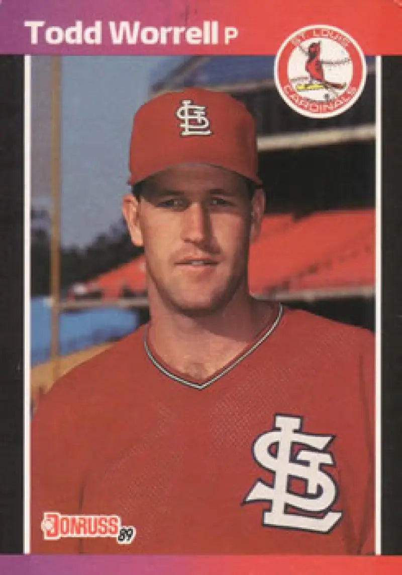 1989 Donruss #82 Todd Worrell Baseball Card of St. Louis Cardinals in NM-MT condition