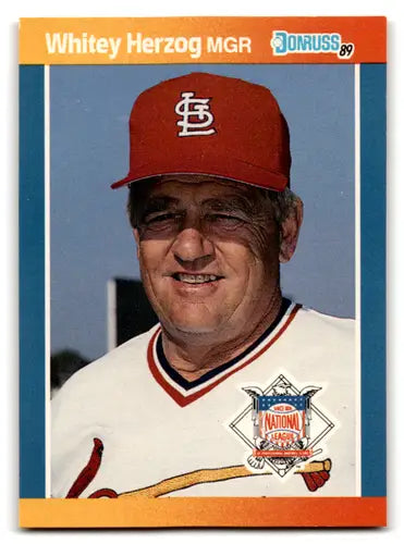 1989 Donruss All-Stars #42 Whitey Herzog NM Near Mint Cardinals ID:72057 - Trading Cards