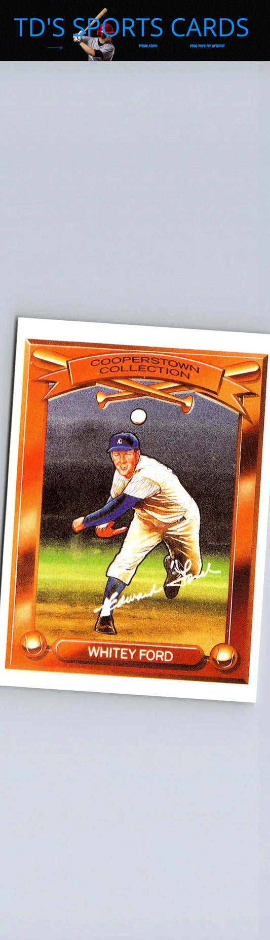 Whitey Ford baseball card from the Hillshire Farm Cooperstown Collection 1989