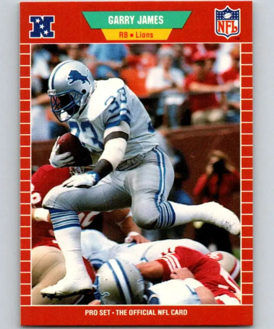 Garry James in action on 1989 Pro Set Detroit Lions Football Card NM-MT