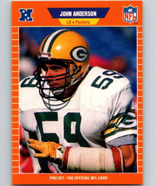 John Anderson Green Bay Packers linebacker football card 1989 Pro Set #128