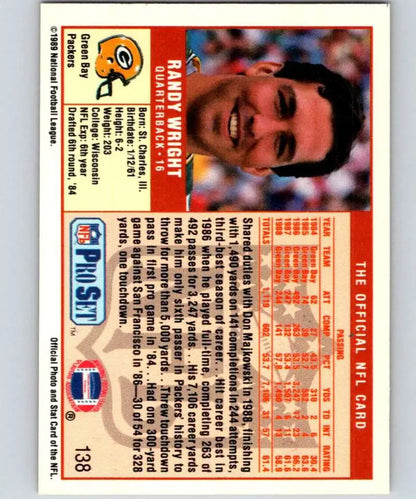 Vintage NFL Pro Set trading card featuring Cincinnati Bengals and Green Bay Packers