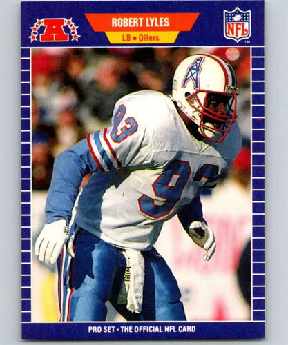 NFL trading card of Robert Lyles in Houston Oilers football uniform