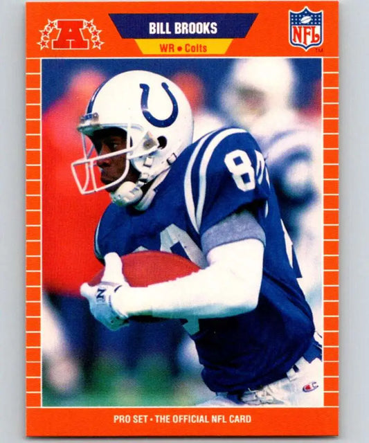 NFL trading card of Bill Brooks in Indianapolis Colts uniform from Pro Set
