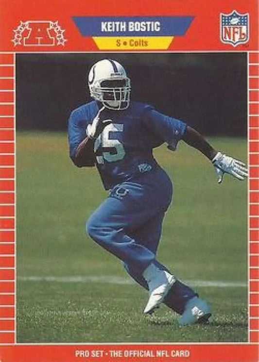 Keith Bostic Indianapolis Colts Football Card showing player in blue uniform on field