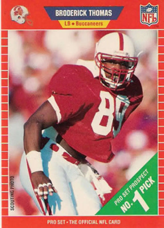 NFL trading card of Broderick Thomas in Tampa Bay Buccaneers uniform number 81