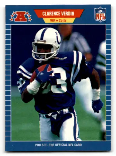 1989 Pro Set #552 Clarence Verdin Football Card in original gloss, Colts Rookie Card