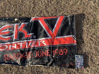 Wrinkled black and red Star Trek banner featuring The Final Frontier design for collectors