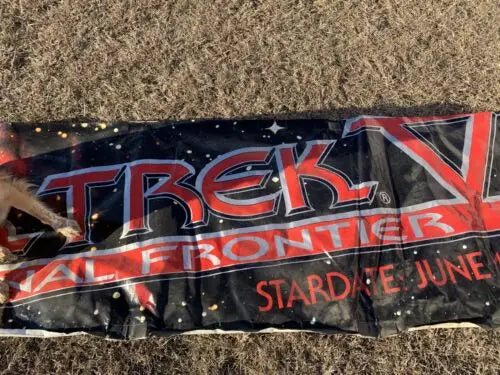 Star Trek banner for 1989 Final Frontier movie vinyl poster, perfect for trading cards fans