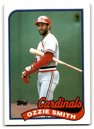 Ozzie Smith 1989 Topps #230 baseball card in excellent condition, original gloss