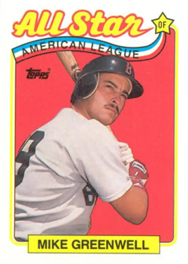 Vintage 1989 Topps All-Star card of a Boston Red Sox player in batting stance