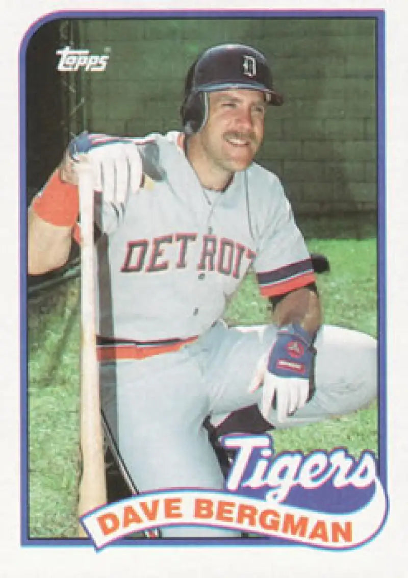 1989 Topps #631 Dave Bergman NM-MT Detroit Tigers Baseball Card display image
