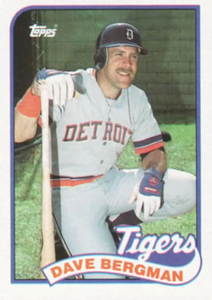1989 Topps #631 Dave Bergman NM-MT Detroit Tigers Baseball Card display image