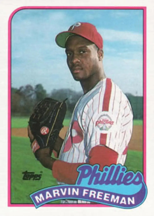 Vintage 1989 Topps #634 Marvin Freeman baseball card of Philadelphia Phillies player