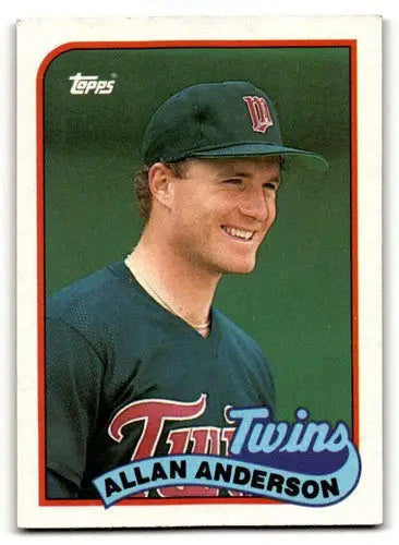 1989 Topps #672 Allan Anderson Minnesota Twins Baseball Cards EX/NM ID:53788 - Baseball Cards
