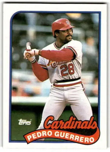 Pedro Guerrero baseball card - 1989 Topps #780 NM Cardinals with original gloss