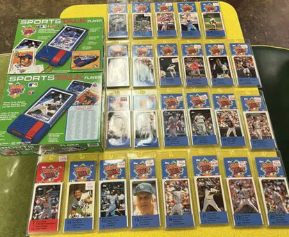 Sports Talk Player game with 1989 Topps Baseball cards and trading cards lot