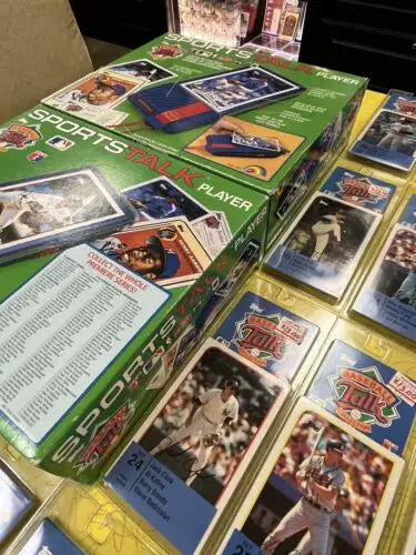 Vintage Sports Talk Player game with 1989 Topps Baseball Cards in unopened set