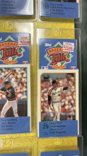 1989 TOPPS Baseball Talk Set featuring 100 unopened trading cards in New In Box condition
