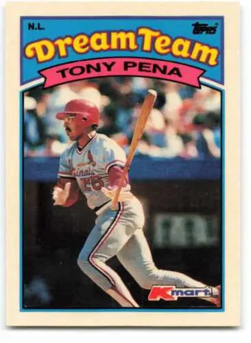 1989 Topps K-Mart Dream Team #30 Tony Pena baseball card with original gloss, Cardinals