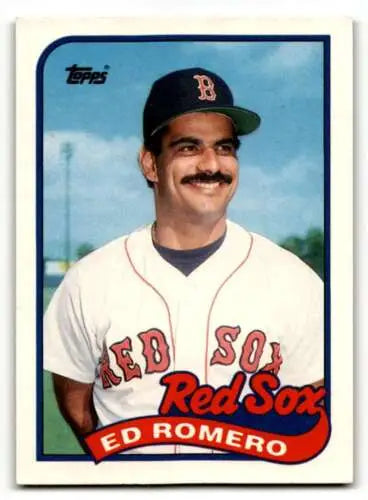 1989 Topps Traded #105T Ed Romero Boston Red Sox Baseball Card Original Gloss EX/N