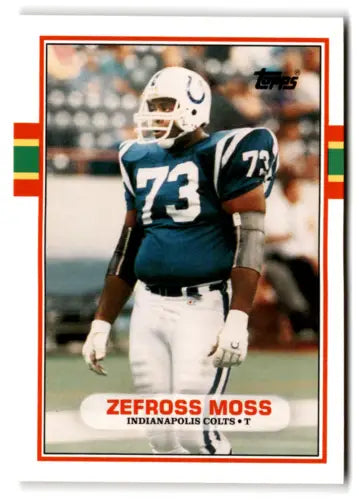 1989 Topps Traded #105T Zefross Moss NM Near Mint RC Rookie Football Card Original Gloss