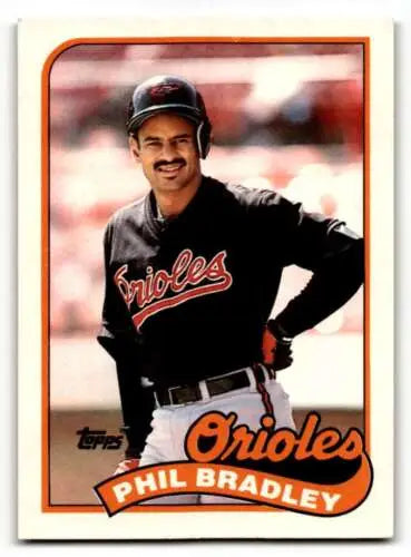 1989 Topps Traded 13T Phil Bradley Baltimore Orioles Baseball Card with original gloss