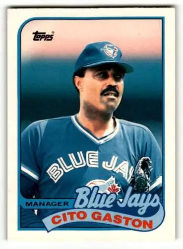 Cito Gaston Toronto Blue Jays 1989 Topps Traded #36T baseball card with original gloss