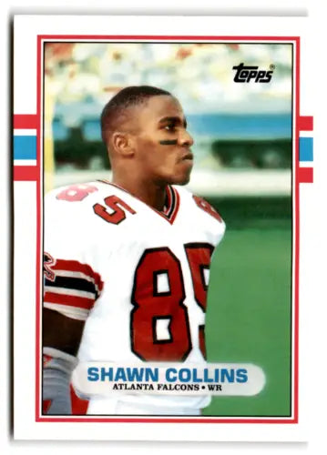 Shawn Collins 1989 Topps Traded #3T football card with original gloss, Falcons rookie